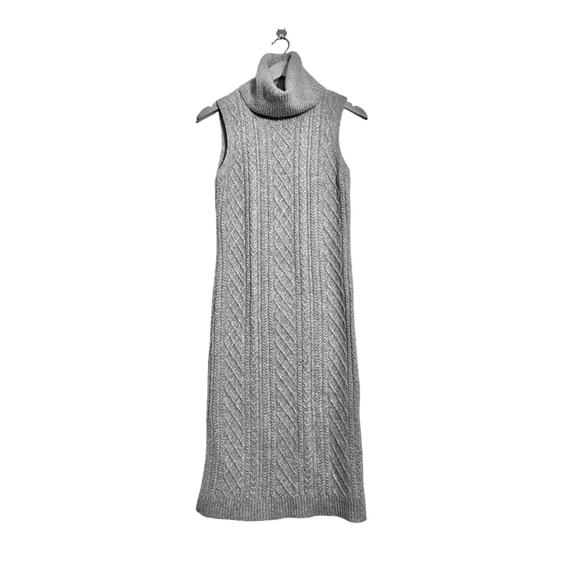 House of Harlow 1960 Sweater Dress Women‎ Small Gray Cable Knit Midi Soft - Picture 1 of 8